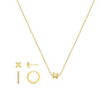LUXE Cross Earring & Necklace Jewellery Set