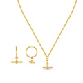 LUXE Crystal T-bar Jewellery Set