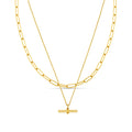 LUXE Fine T-bar & Chain Necklace Jewellery Set