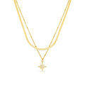 Pavé Starburst & Flat Snake Chain Jewellery Set