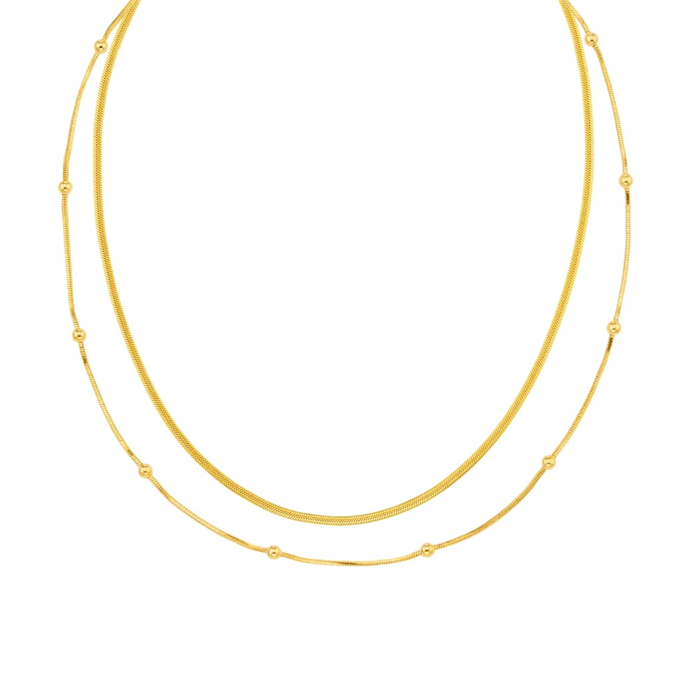 Snake Chain Duo Necklace Jewellery Set