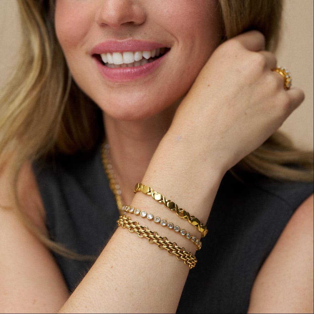 LUXE Cross Tennis Bracelet