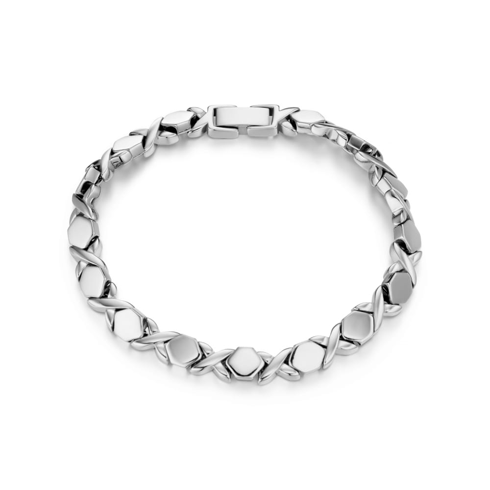 LUXE Cross Tennis Bracelet - Silver