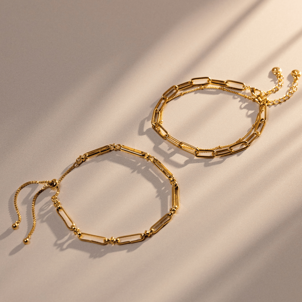 Chain Link & Satellite Bracelet Duo