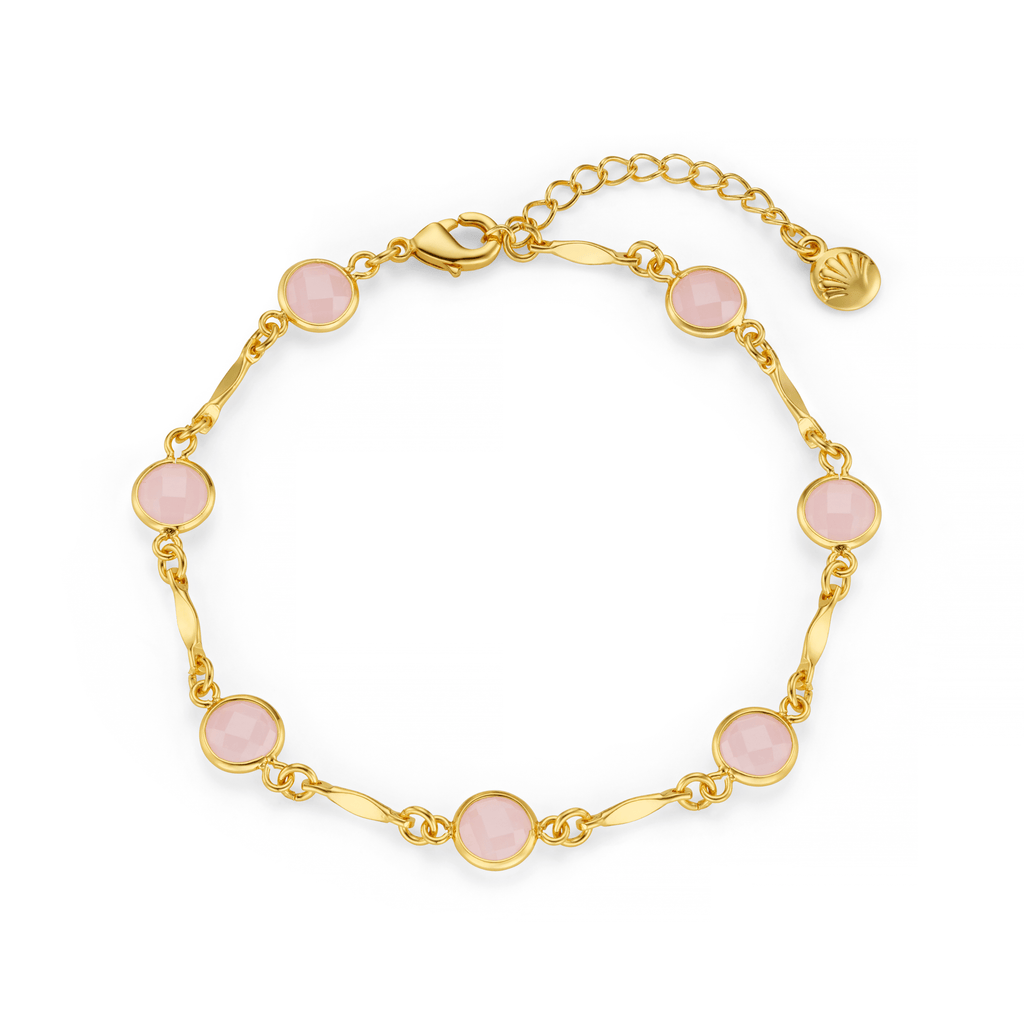 Rose Water Opal & Link Chain Bracelet