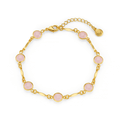 Rose Water Opal & Link Chain Bracelet