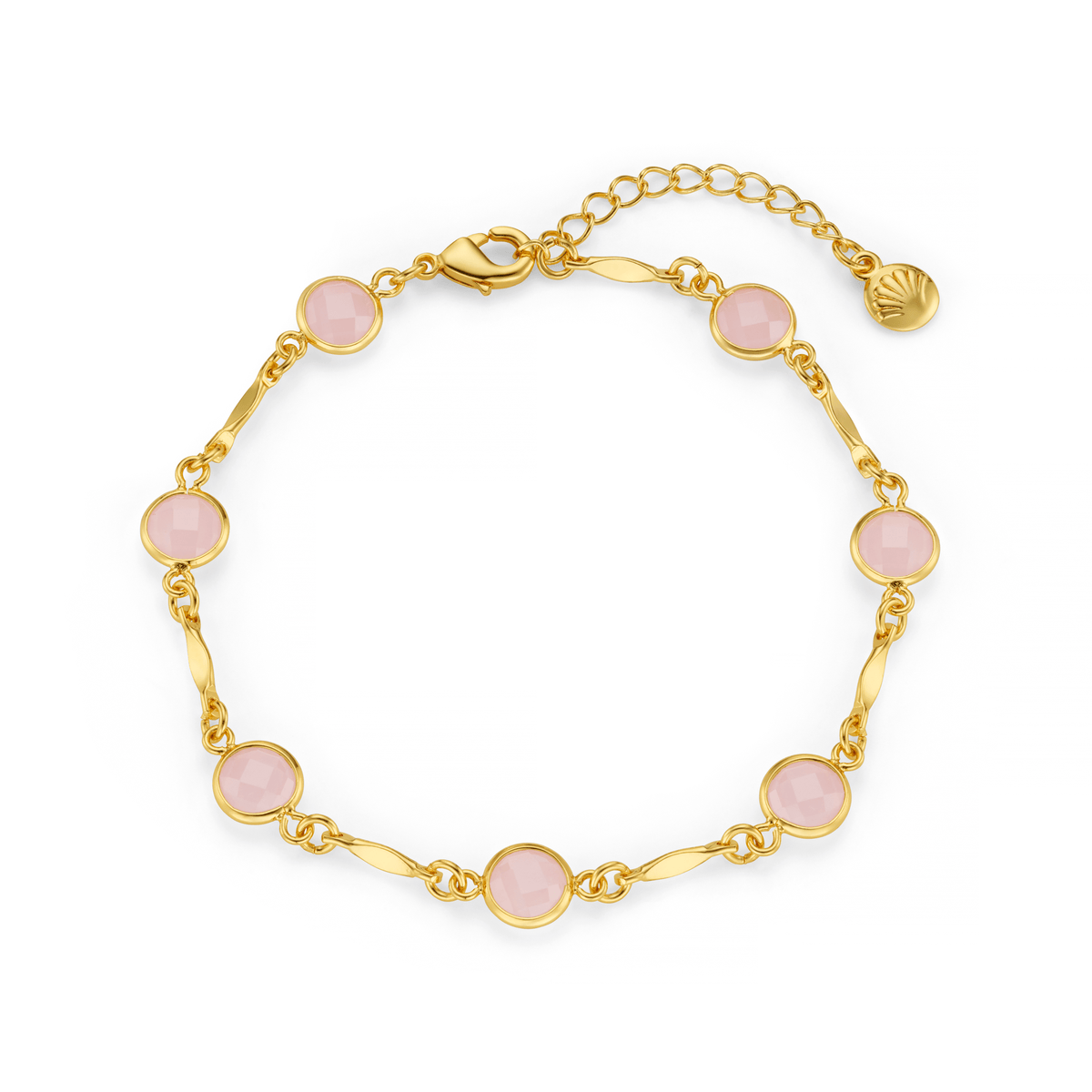 Rose Water Opal & Link Chain Bracelet